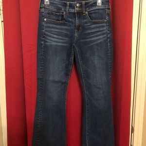 American eagle artist flare dark wash jeans